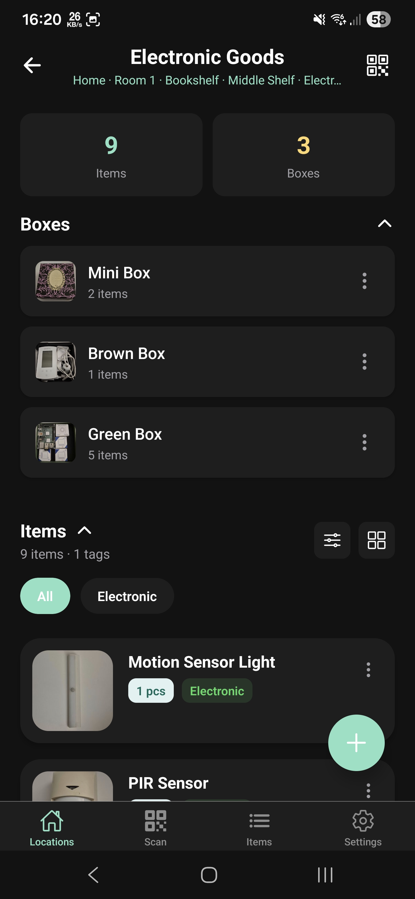 StorageTracker App Preview - Dark 4