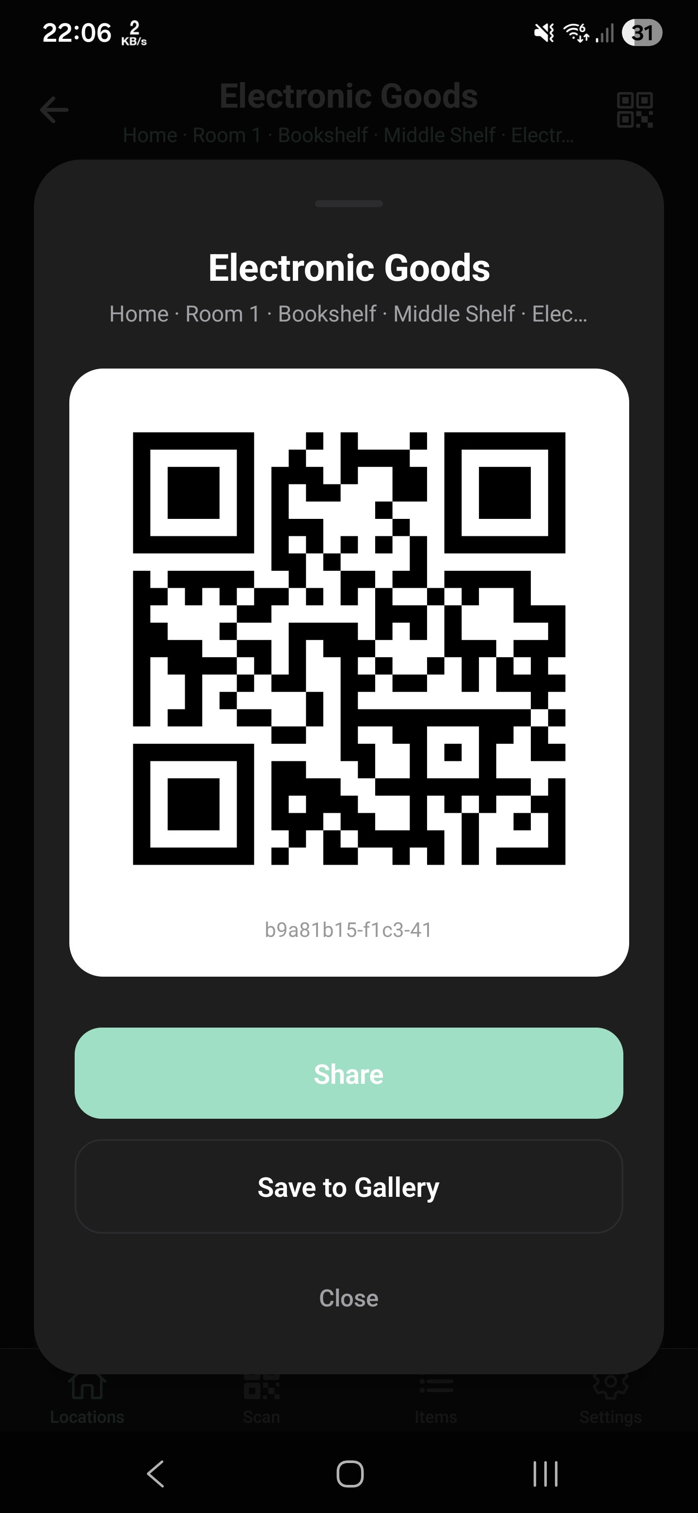 StorageTracker App Preview - Dark 5